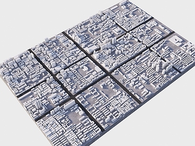 现代简约简模规划 鸟瞰建筑 规划体块建筑 简模规划 城市建筑 白膜配楼