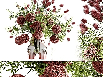 现代花艺 艺术鲜花 艺术插花 鲜花花卉 餐桌花艺摆件 玻璃花瓶