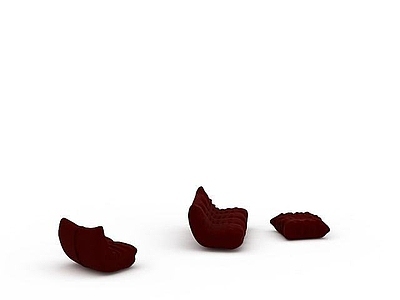 现代双人沙发 个性红色沙发组合