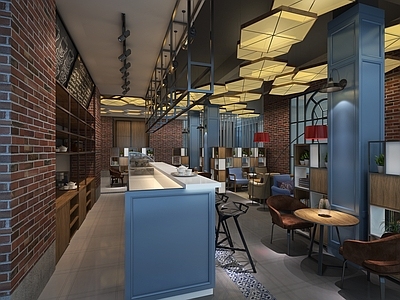 现代其他商业空间 咖啡吧
