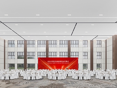 现代新中式宴会厅 宴会厅 多功能厅 新中式宴会厅