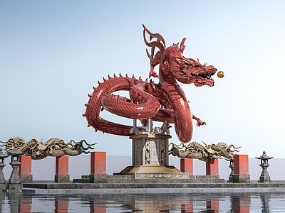 现代景观雕塑 现代龙形雕塑 巨龙雕塑 雕塑小品