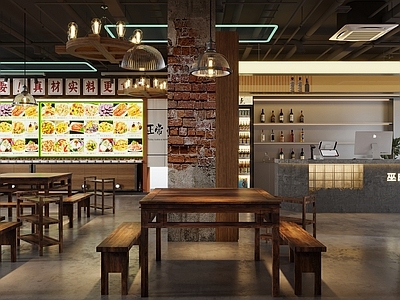 现代工业其他餐饮空间 火锅店 餐厅 工业风 现代