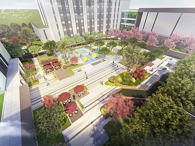 现代简约办公景观 运动区景观 厂区景观 中庭景观 广场景观 休憩广场