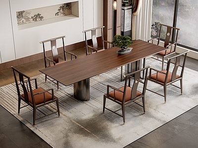 新中式餐桌椅 新中式餐桌椅