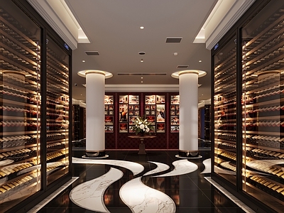 欧式复古茶餐厅 欧式复古大厅 红酒柜 形象墙 海派风 照片墙