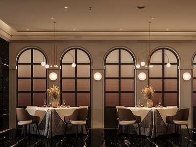 欧式复古茶餐厅 欧式复古茶餐厅 海派风餐厅 复古餐厅 艺术玻璃 茶餐厅