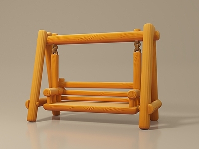 现代秋千椅 秋千 卡通风格 吊椅美陈装饰 场景氛围 活动道具 游戏装置手办摆件