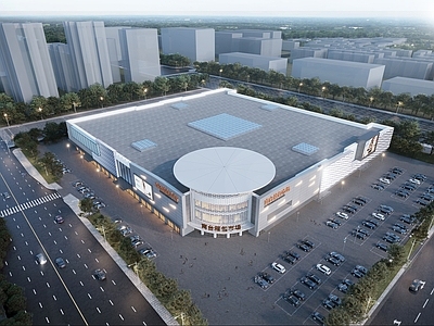 现代商场 现代商场 皮包批发 外立面 鸟瞰图