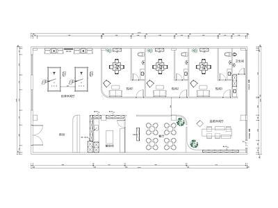 原木新中式棋牌室 300平高端棋牌 平面布局设计图 施工图