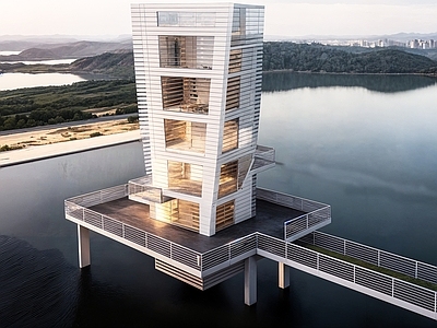 现代其他景观小建筑 观景塔 水上建筑