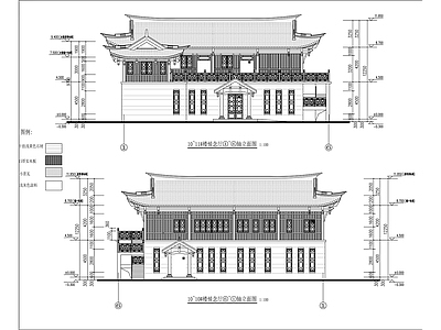 中式其他公共建筑 悼念厅建筑图 施工图