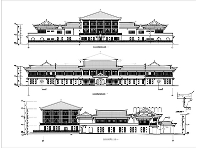 中式其他公共建筑 骨灰存放楼建筑图 施工图