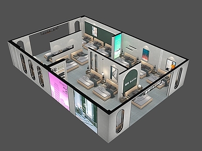 现代意式家具展厅 软体家具展厅