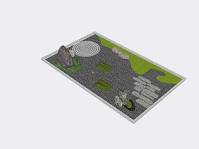 现代庭院小品 庭院