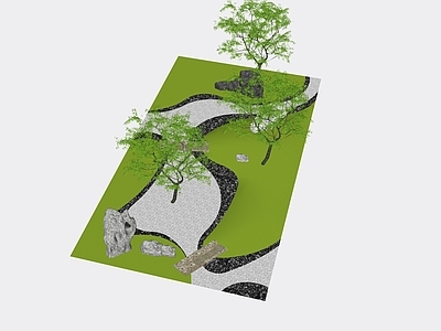 现代庭院小品 庭院