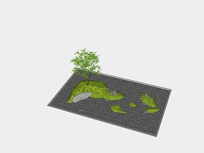 现代微地形 庭院景观