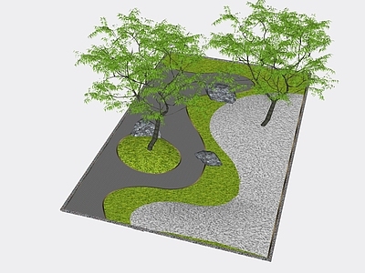 现代微地形 庭院景观