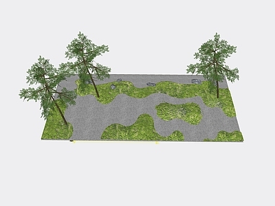 现代微地形 庭院景观