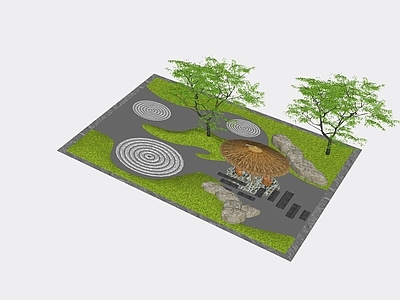 现代微地形 庭院景观