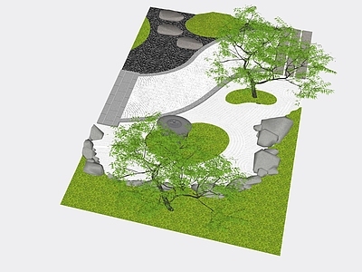 现代微地形 庭院景观