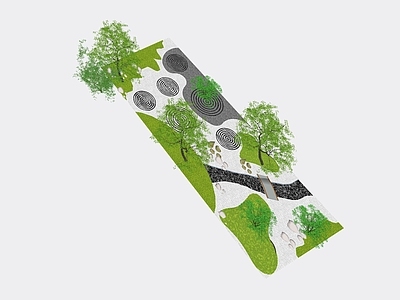 现代微地形 庭院景观