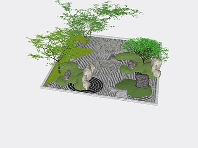 现代庭院小品 庭院