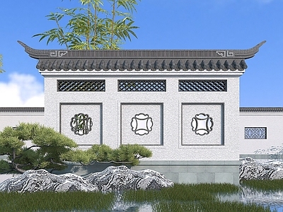 中式园林照壁