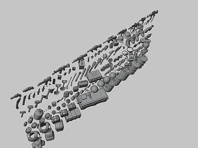 军事器材 游戏道具 生存游戏道具 3D游戏生存道具 武器 游戏资源