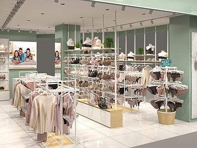简约现代服装店 内衣店 女装店