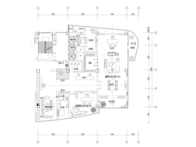 现代新中式独立办公室 董事长办公室 新中式领导办公室 高管办公室 平面图