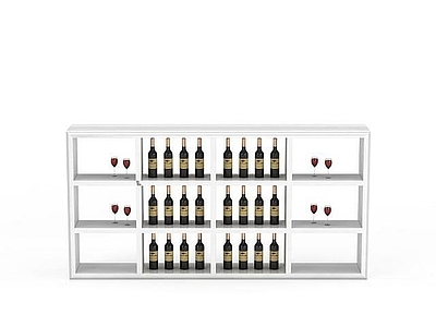 现代衣柜 简约白色酒柜