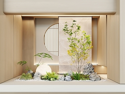 现代住宅景观 现代室内景观 景观造景 室内造景 绿植景观造景 景观小品