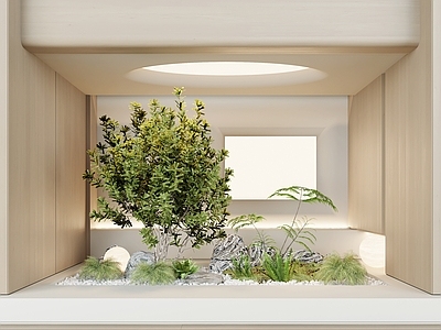 现代住宅景观 现代室内景观 景观造景 楼梯景观造景 绿植造景 景观小品
