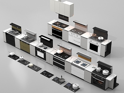 灶台 灶台厨具集成灶 燃气灶 油烟机