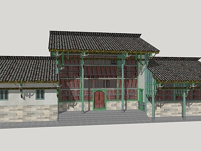 中式古建筑 彝族建筑 古建筑 特色民居
