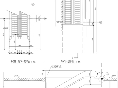 现代楼梯节点 楼梯扶手 施工图