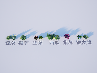 水果蔬菜 蔬菜水果 菜园菜地 农作物 包菜魔芋西瓜 紫苏油麦菜