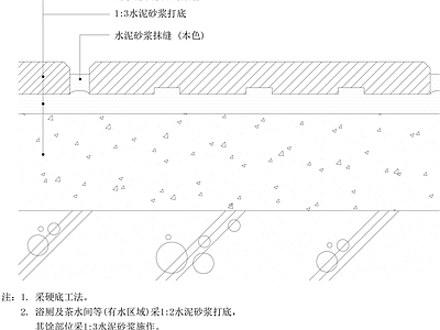 路面节点 石英砖地坪 施工图