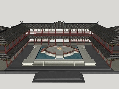 中式古建筑 古建筑 川西坝子 少数民族建筑