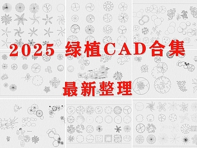 现代绿植 植物 绿植平面 树木 盆栽 灌木 施工图