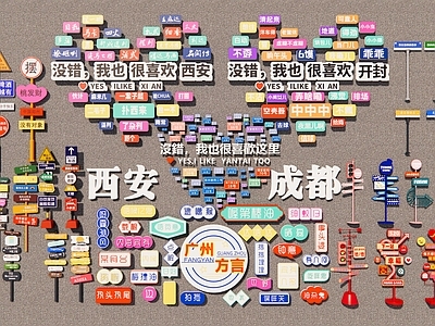 现代标识标牌 现代网红大卡牌 网红打卡路牌 网红商业标识牌 现代网红打卡拍照 网红大卡墙指示牌