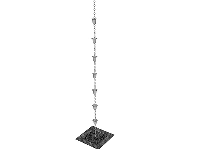 现代其他小品 建筑引水链小品