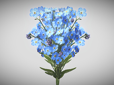 花 花 蓝楹花 卡通花 绣球花