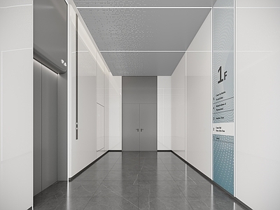 现代电梯间 酒店电梯间 办公电梯间 电梯厅标识 电梯门 电梯厅按钮