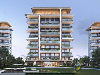 现代高层住宅 现代风格豪宅 现代风格四代住宅