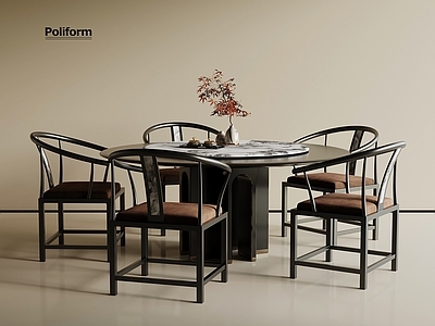 新中式餐桌椅 新中式餐桌椅 圆桌