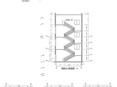 现代楼梯节点 楼梯剖面 楼梯立面节点 施工图