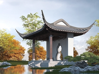 现代古建亭子
