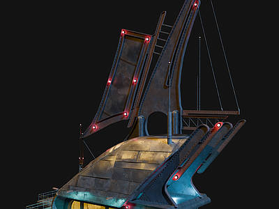 现代风格建筑 科幻建筑 赛博朋克建筑 重金属建筑 高科技建筑 工业建筑